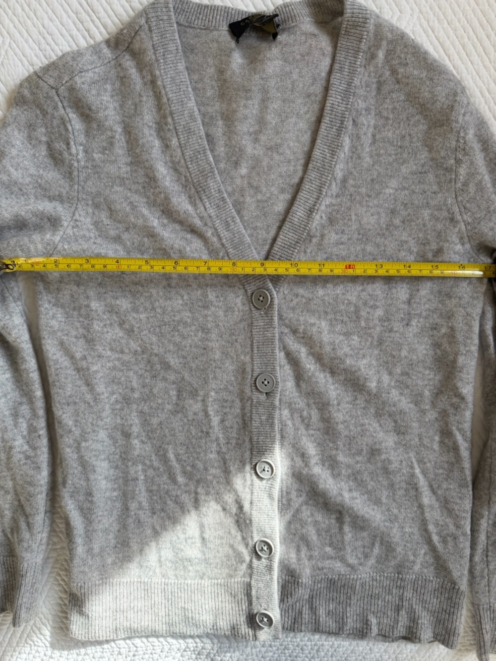 Charter Club 100% CASHMERE Top Gray Women's Cardigan Sweater Spring - Picture 5 of 7